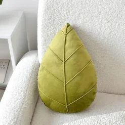 The Finishing Touch Wohndeko-Verdana Blatt Kissen - Dekoratives Naturkissen