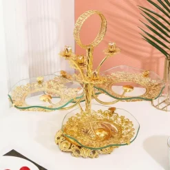 Elegance at the Table Küche & Esszimmer-Vergoldeter Tortenständer – Eleganter Dessertständer