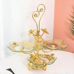 Elegance at the Table Küche & Esszimmer-Vergoldeter Tortenständer – Eleganter Dessertständer