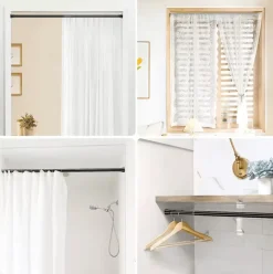 Room to Spare Aufbewahrung Und Organisation|Badezimmer-Verstellbare Gardinenstange mit Federspannung, ohne Bohren, Stange für den Schrank