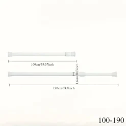 Space Savvy Aufbewahrung Und Organisation-Verstellbare Gardinenstange für die Küche, ohne Bohren, mit Zugfeder, 101,6–190,5 cm