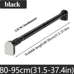 Room to Spare Aufbewahrung Und Organisation|Badezimmer-Verstellbare Gardinenstange mit Spannvorrichtung, Teleskopstange ohne Bohren