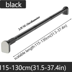 Room to Spare Aufbewahrung Und Organisation|Badezimmer-Verstellbare Gardinenstange mit Spannvorrichtung, Teleskopstange ohne Bohren