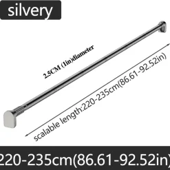 Room to Spare Aufbewahrung Und Organisation|Badezimmer-Verstellbare Gardinenstange mit Spannvorrichtung, Teleskopstange ohne Bohren