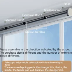 Room to Spare Aufbewahrung Und Organisation|Badezimmer-Verstellbare Gardinenstange mit Spannvorrichtung, Teleskopstange ohne Bohren
