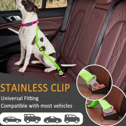 Decor Haustierzubehör|Reinigungswerkzeuge Für Haustiere-Verstellbare Hunde-Autoleine - Atmungsaktive Sicherheitsleine für Haustiere aus Mesh