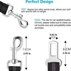 Decor Haustierzubehör|Reinigungswerkzeuge Für Haustiere-Verstellbare Hunde-Autoleine - Atmungsaktive Sicherheitsleine für Haustiere aus Mesh