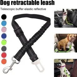 Decor Haustierzubehör|Reinigungswerkzeuge Für Haustiere-Verstellbare Hunde-Autoleine - Atmungsaktive Sicherheitsleine für Haustiere aus Mesh