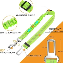 Decor Haustierzubehör|Reinigungswerkzeuge Für Haustiere-Verstellbare Hunde-Autoleine - Atmungsaktive Sicherheitsleine für Haustiere aus Mesh