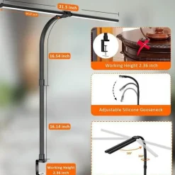 The Light Loft Beleuchtung-Verstellbare LED-Schreibtischlampe - Augenschutz-Leselicht