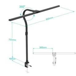 The Light Loft Beleuchtung-Verstellbare LED-Schreibtischlampe - Augenschutz-Leselicht