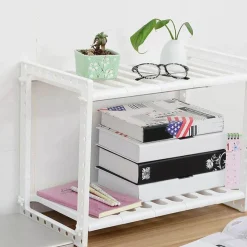 Space Savvy Küche & Esszimmer-Verstellbarer doppellagiger Geschirrständer - Küchenorganizer