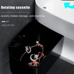 The Blissful Bath Badezimmer-Verstellbarer, drehbarer Wandregal-Organizer – Aufbewahrungslösung für Badezimmershampoo