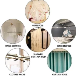 The Blissful Bath Gadgets Für Zuhause|Badezimmer-Verstellbarer Kleider-Organizer – einfach zu installierender Kleiderstangenhalter