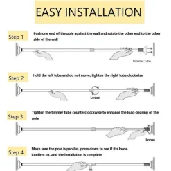 The Blissful Bath Gadgets Für Zuhause|Badezimmer-Verstellbarer Kleider-Organizer – einfach zu installierender Kleiderstangenhalter