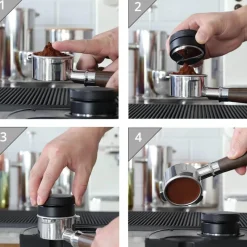 Tom Küche & Esszimmer-Verstellbarer 58-mm-Espresso-Tamper – Kaffeeverteilungswerkzeug