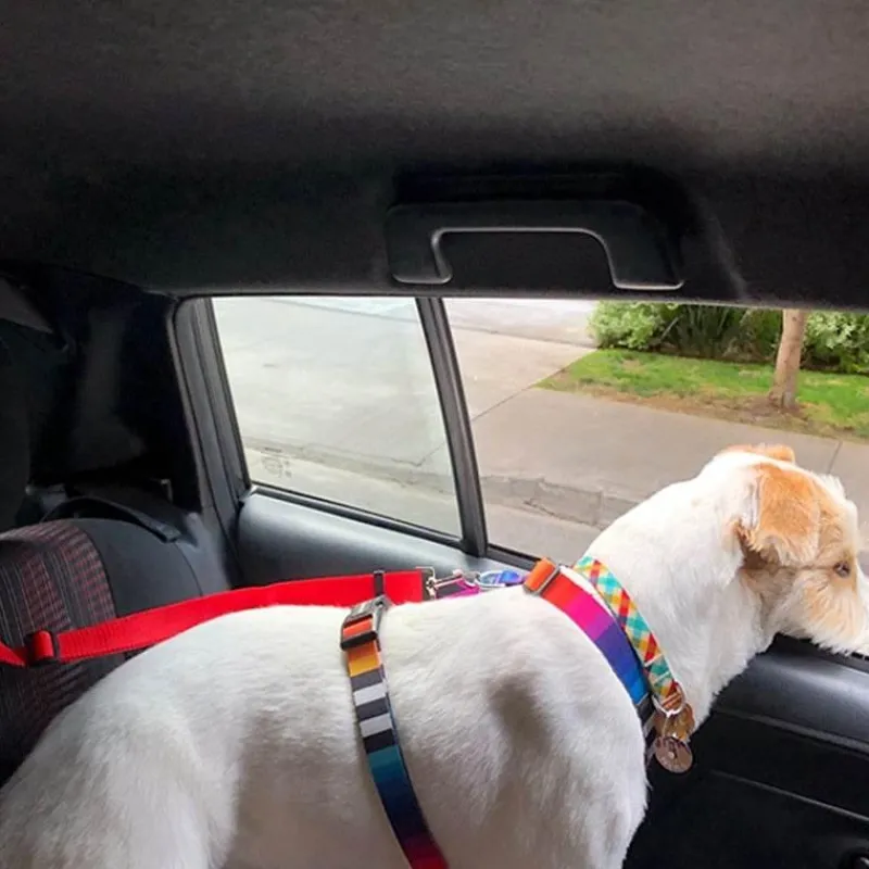 Furendo Autozubehör|Automobilindustrie-Verstellbarer Sicherheitsgurt für Hunde im Auto – Sicheres Sicherheitsgeschirr für Haustiere