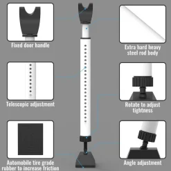 Cozy Living Heimwerkzeuge-Verstellbarer Tür-Sicherheitsriegel - Sicherheitsschloss für Zuhause