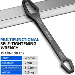 Trail u0026 Beyond Outdoor-Artikel|Outdoor & Garten-Verstellbarer Universalschlüssel – Vielseitiges Werkzeug für Zuhause und die Garage