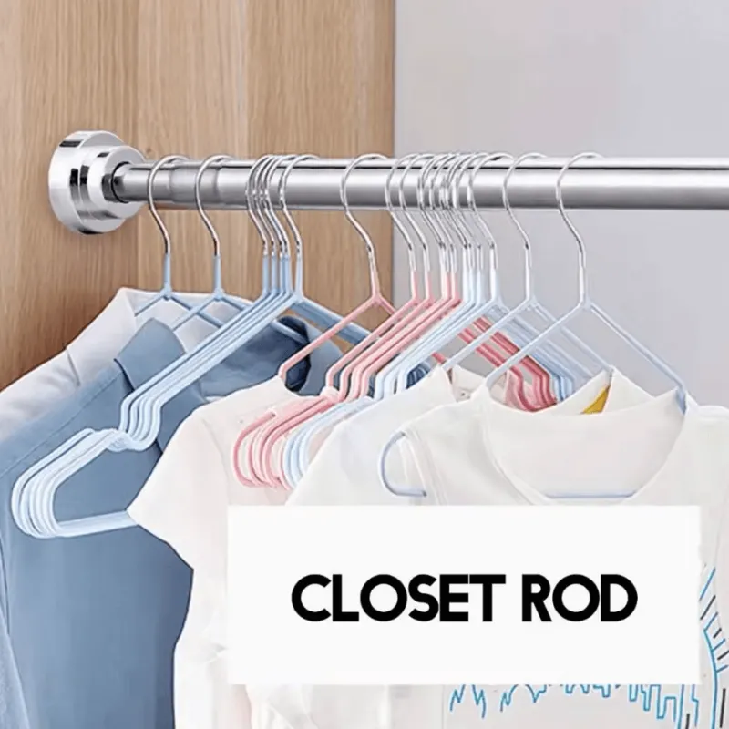 Room to Spare Aufbewahrung Und Organisation|Badezimmer-Verstellbarer Wäscheständer aus Edelstahl, Teleskopstange für den Balkon