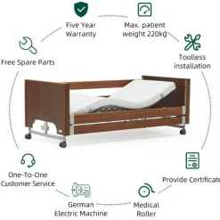 Tranquil Touch Mobilitäts- Und Support-Tools|Gesundheits-Gadgets-Verstellbares elektrisches Krankenhausbett – Komfortbett für die Patientenpflege