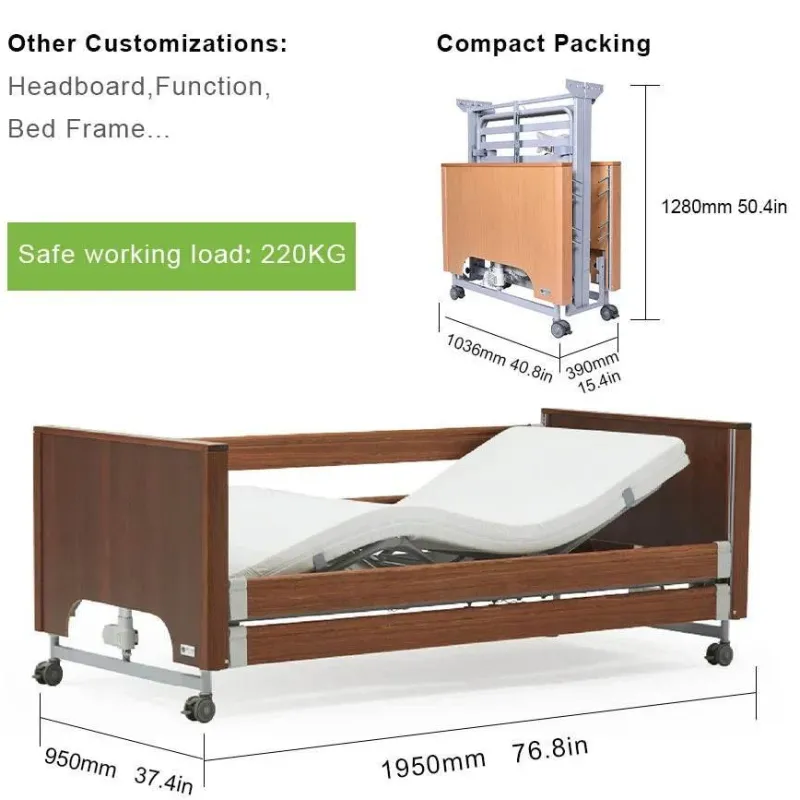 Tranquil Touch Mobilitäts- Und Support-Tools|Gesundheits-Gadgets-Verstellbares elektrisches Krankenhausbett – Komfortbett für die Patientenpflege