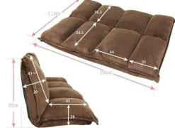 Comfort u0026 Style Möbel-Verstellbares, faltbares Loungesofa ohne Beine
