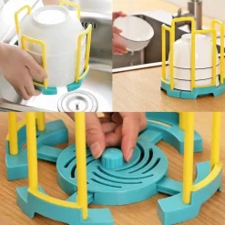 Space Savvy Küche & Esszimmer-Verstellbares Mini-Abtropfgestell – Aufbewahrungs-Organizer für die Küche