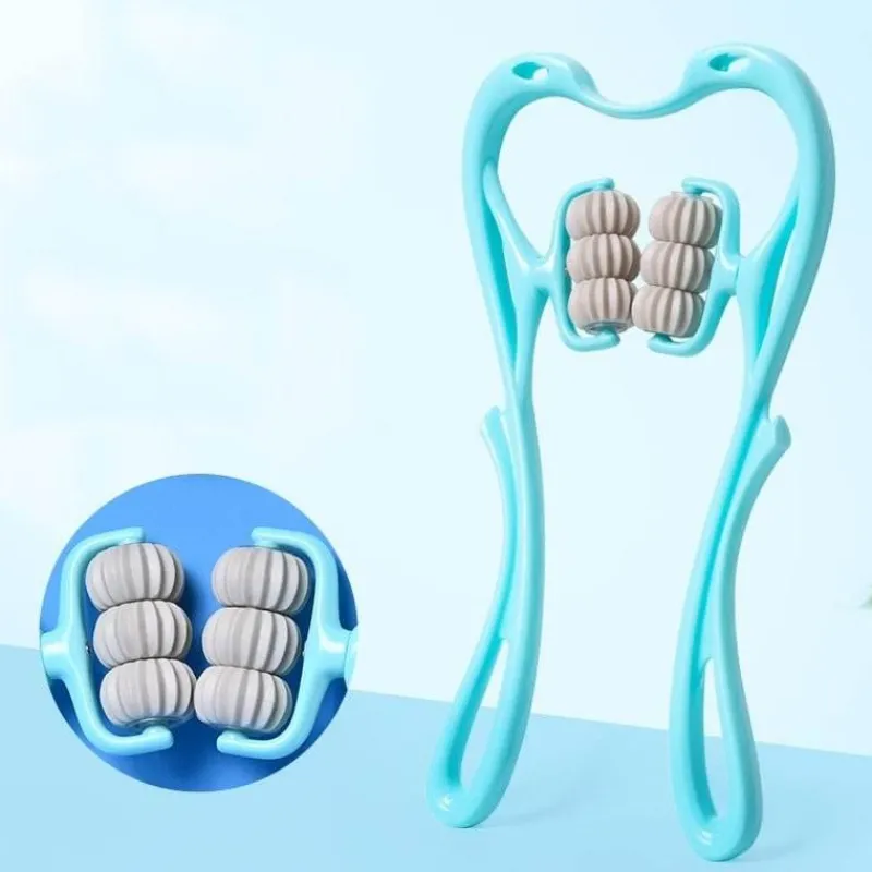 The Relaxation Nook Massageprodukte|Gesundheits-Gadgets-Verstellbares Nackenmassagegerät – Therapierolle mit sechs Rädern