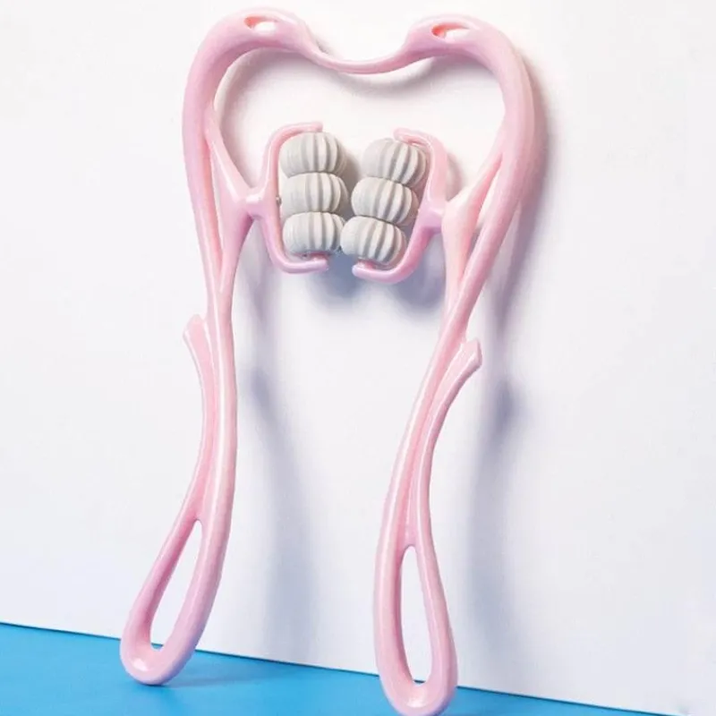 The Relaxation Nook Massageprodukte|Gesundheits-Gadgets-Verstellbares Nackenmassagegerät – Therapierolle mit sechs Rädern