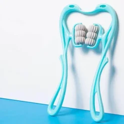 The Relaxation Nook Massageprodukte|Gesundheits-Gadgets-Verstellbares Nackenmassagegerät – Therapierolle mit sechs Rädern