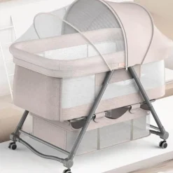 Kinder The Decor Haven Kinderwagen & Zubehör-Verstellbares tragbares Babybett – faltbares minimalistisches Design