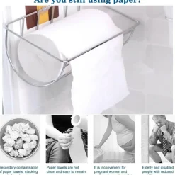 The Relaxation Nook Mobilitäts- Und Support-Tools|Gesundheits- Und Entspannungstools-Verstellbares tragbares Bidet – Ultraflacher Toiletten-Sprühaufsatz