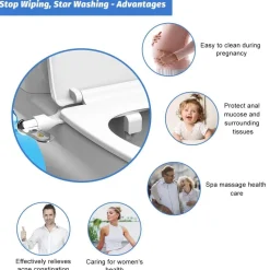 The Relaxation Nook Mobilitäts- Und Support-Tools|Gesundheits- Und Entspannungstools-Verstellbares tragbares Bidet – Ultraflacher Toiletten-Sprühaufsatz