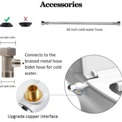 The Relaxation Nook Mobilitäts- Und Support-Tools|Gesundheits- Und Entspannungstools-Verstellbares tragbares Bidet – Ultraflacher Toiletten-Sprühaufsatz