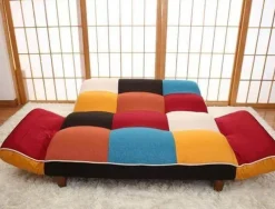 Cozy Living Möbel-Verstellbares Zweisitzer-Sofa – farbenfrohes, modernes Stoffsofa