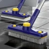 The Blissful Bath Badezimmer-V-förmige Bodenschrubberbürste - 2-in-1 Kantenreiniger mit langem Griff