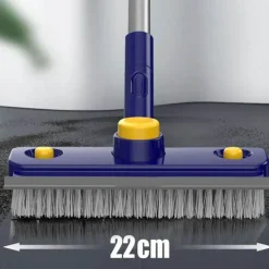The Blissful Bath Badezimmer-V-förmige Bodenschrubberbürste - 2-in-1 Kantenreiniger mit langem Griff