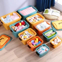 Tom Küche & Esszimmer-Vielseitige Aufbewahrungsbox mit großem Fassungsvermögen – idealer Organizer für Kosmetika, Spielzeug, Snacks, Kleidung