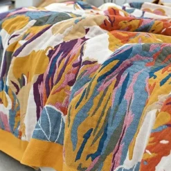 Wrap u0026 Relax Bettzeug-Vierlagige Gazedecke aus nordischer Baumwolle – weiche Tagesdecke