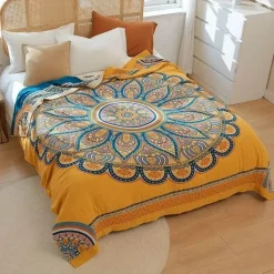 Wrap u0026 Relax Bettzeug-Vierlagige Gazedecke aus nordischer Baumwolle – weiche Tagesdecke