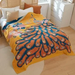 Wrap u0026 Relax Bettzeug-Vierlagige Gazedecke aus nordischer Baumwolle – weiche Tagesdecke