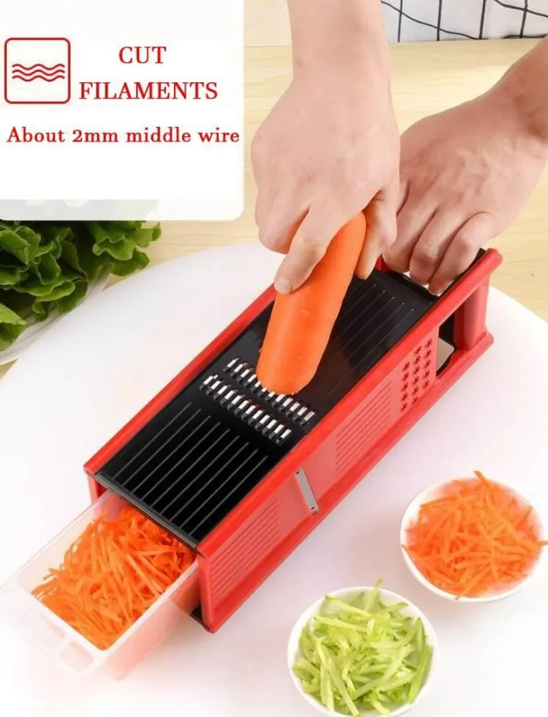 The Culinary Kit Küche & Esszimmer-Vierseitiger Gemüsereibe-Schneider - Multifunktionales Küchenwerkzeug