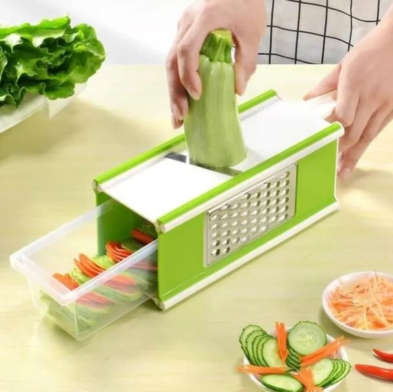 The Culinary Kit Küche & Esszimmer-Vierseitiger Gemüsereibe-Schneider - Multifunktionales Küchenwerkzeug