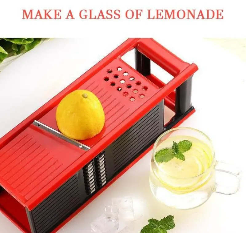 The Culinary Kit Küche & Esszimmer-Vierseitiger Gemüsereibe-Schneider - Multifunktionales Küchenwerkzeug