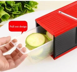 The Culinary Kit Küche & Esszimmer-Vierseitiger Gemüsereibe-Schneider - Multifunktionales Küchenwerkzeug