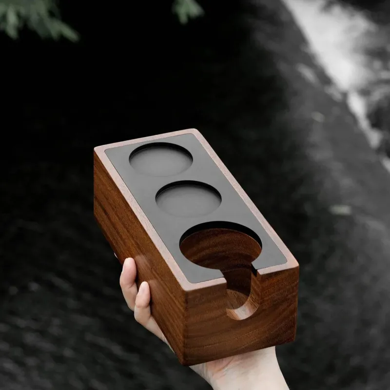 Space Savvy Küche & Esszimmer-Vintage Barista Tamper Station Aufbewahrungsbox - Kaffeezubehör