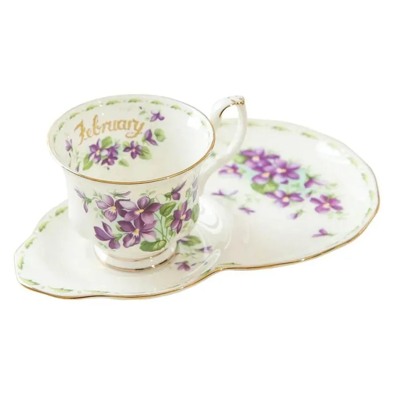 Feast u0026 Flair Küche & Esszimmer-Vintage Bone China Kaffeetassen-Set – Phnom Penh Design für das Home Office