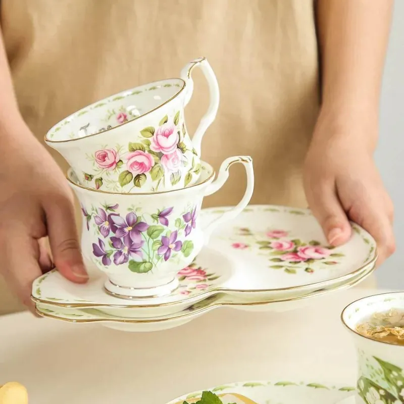 Feast u0026 Flair Küche & Esszimmer-Vintage Bone China Kaffeetassen-Set – Phnom Penh Design für das Home Office