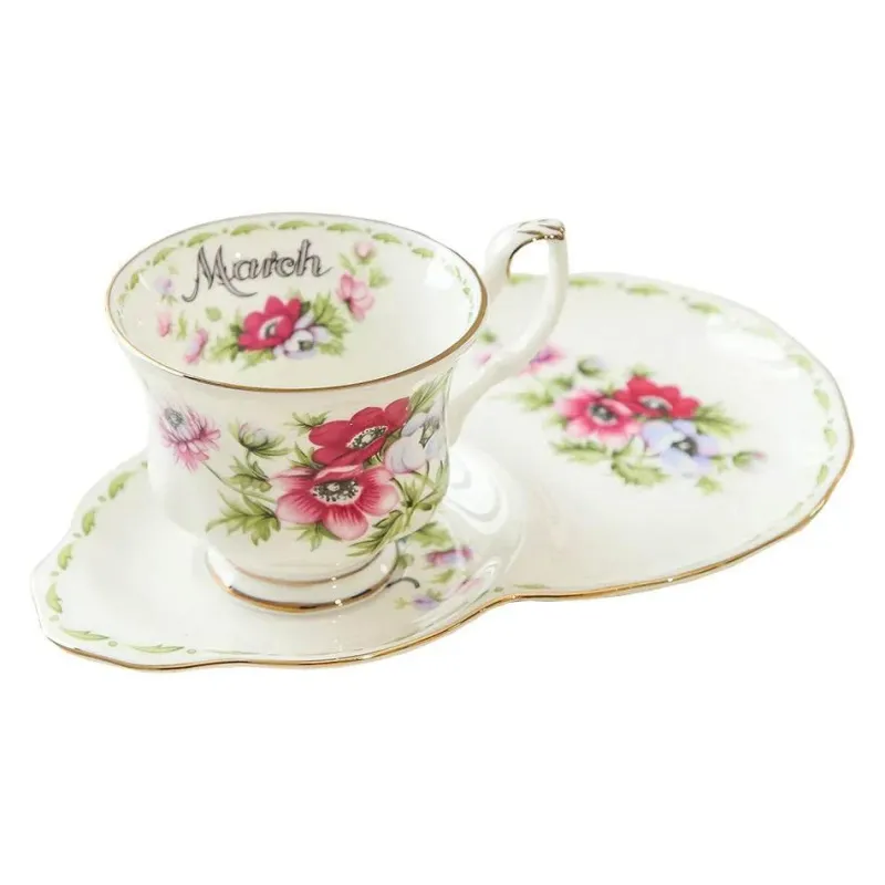 Feast u0026 Flair Küche & Esszimmer-Vintage Bone China Kaffeetassen-Set – Phnom Penh Design für das Home Office